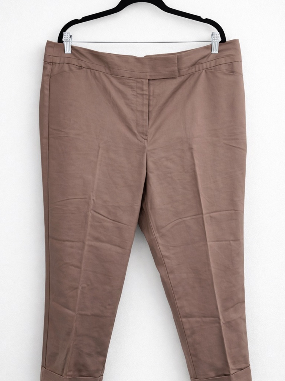 Ann Taylor Capri Cropped Dress Pants Size 16 Brown Career Office Workwear Women